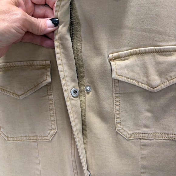 Liverpool Women’s Med Cornstalk Zip Button Snap Utility Cargo Jacket - Picture 7 of 11